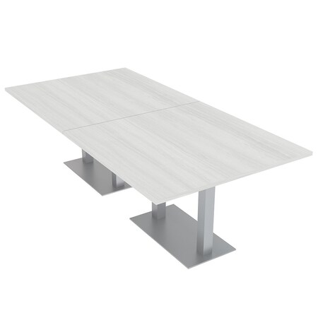 Skutchi Designs 45 in W, 96 in L, 29 in H, Engineered Wood Top, White HAR-REC-48x95-DOU-WHCYPRESS